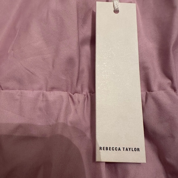 Rebecca Taylor Poplin Whisper midi wrap dress pale orchid 16 100% cotton - Picture 13 of 13